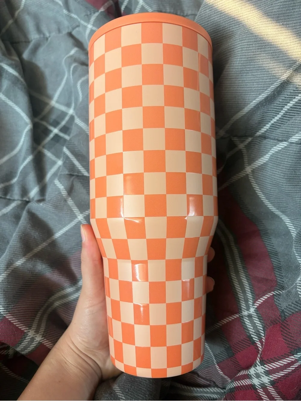 NWT HydroJug 40oz Traveler Orange Checkers